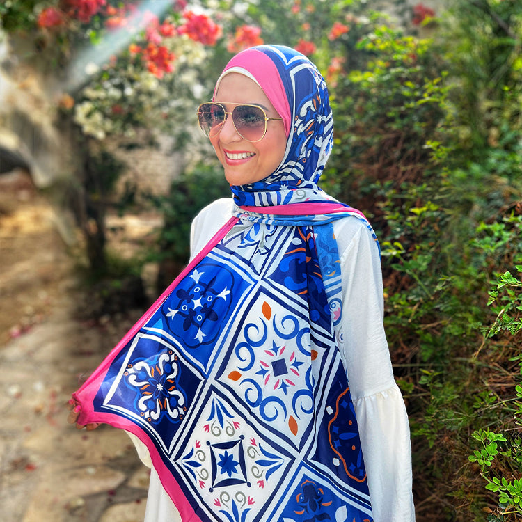 Patterned Chiffon Veil - (Out-PIR02)