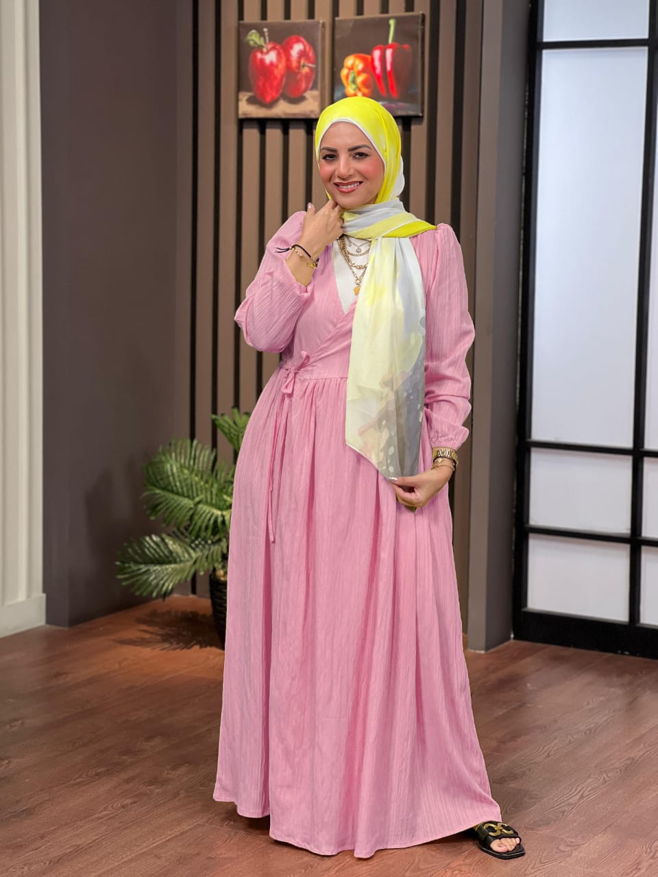 Waisted Cross Dress - Pink