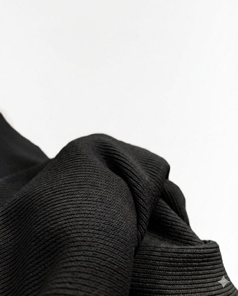 Striped High-cool Pullover Black