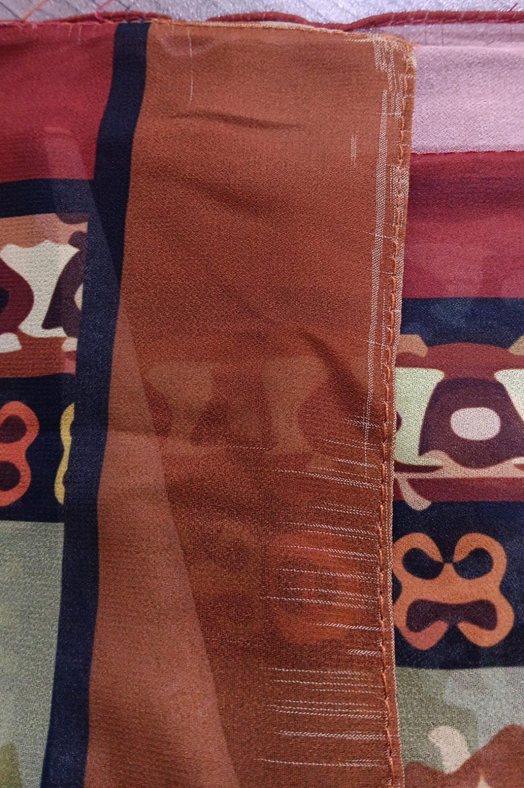 Patterned Chiffon Veil - ( Out-TO01)
