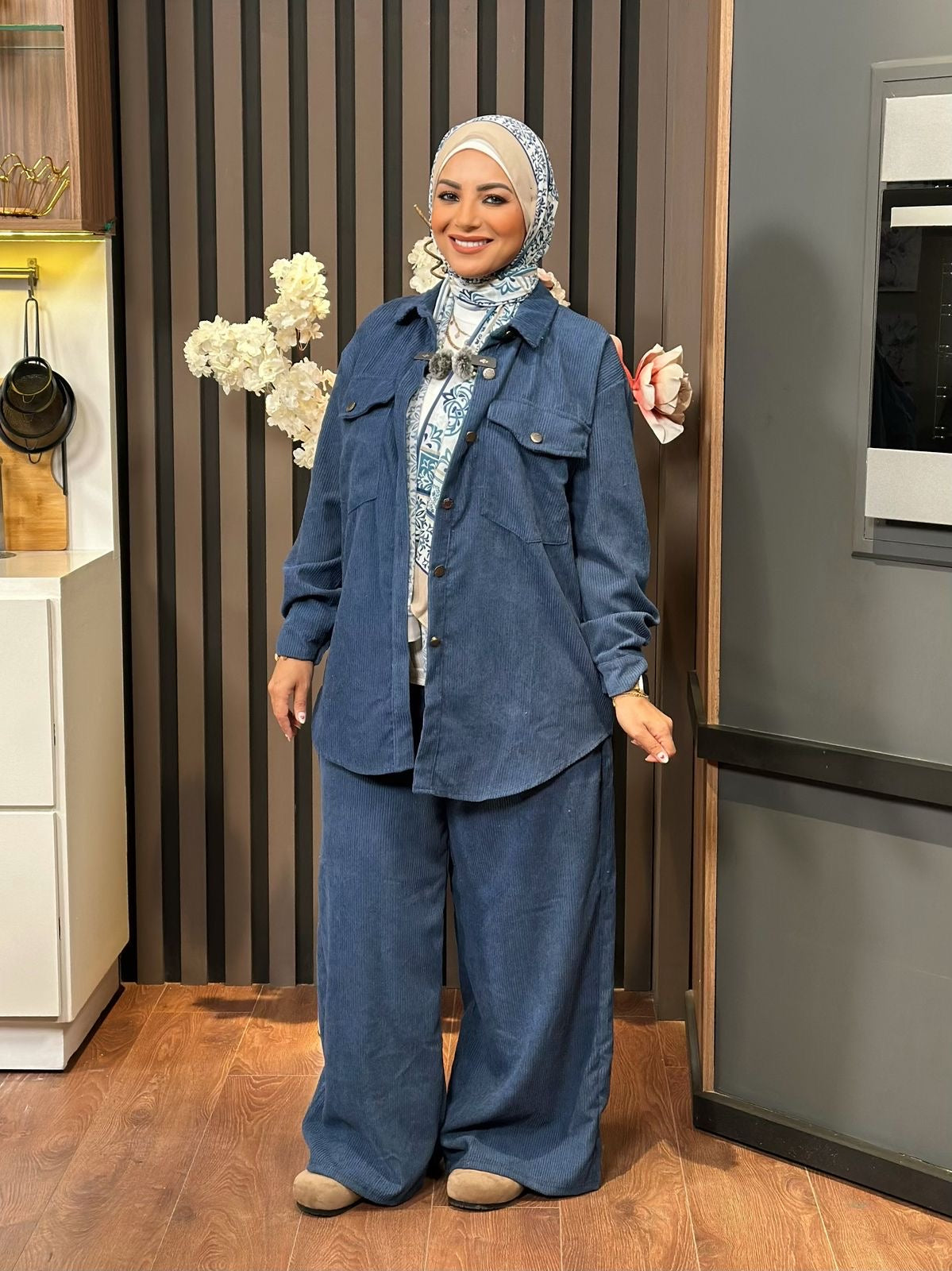 Corduroy Set - Steeleblue