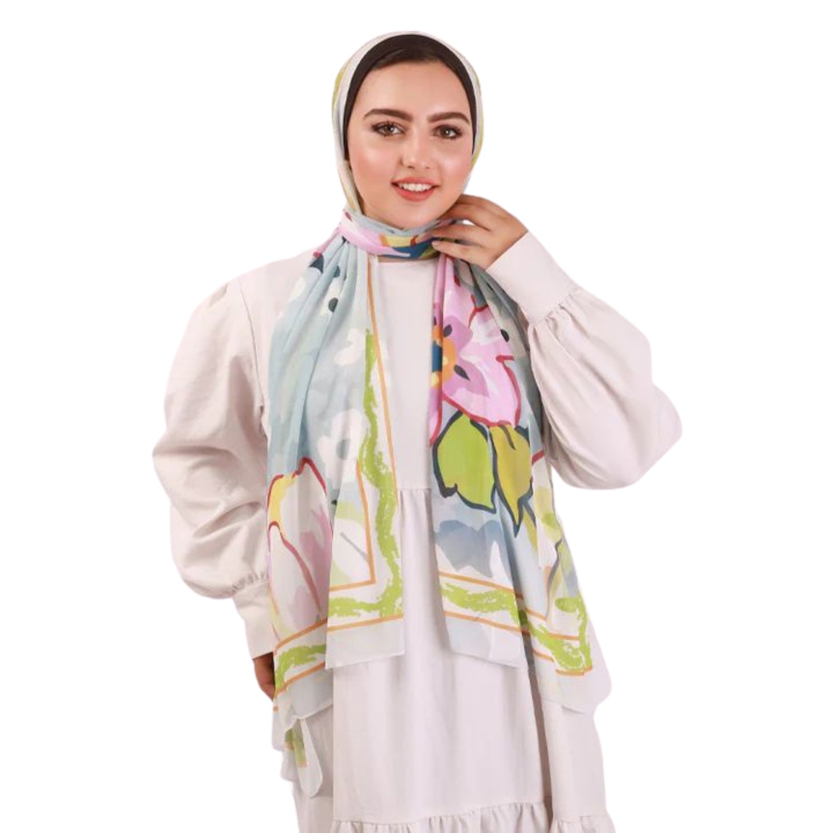 Patterned Chiffon Veil No. 117