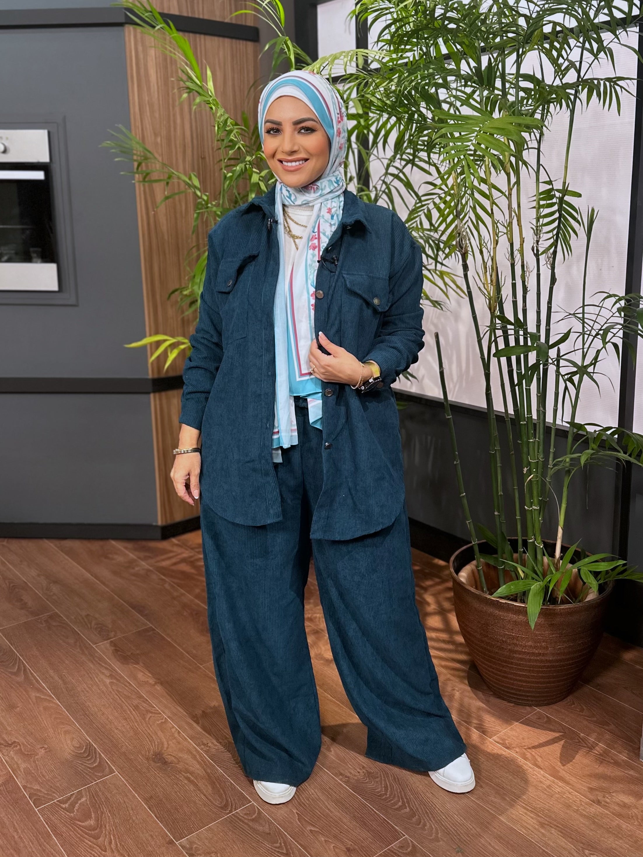 Corduroy Set - Steeleblue