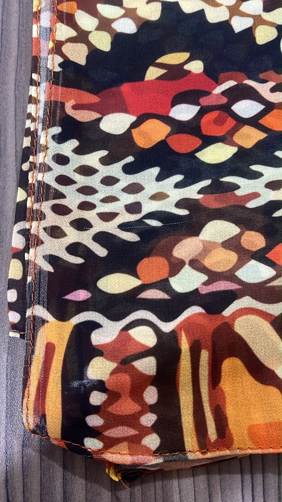 Patterned Chiffon Veil - (Out-OR09)
