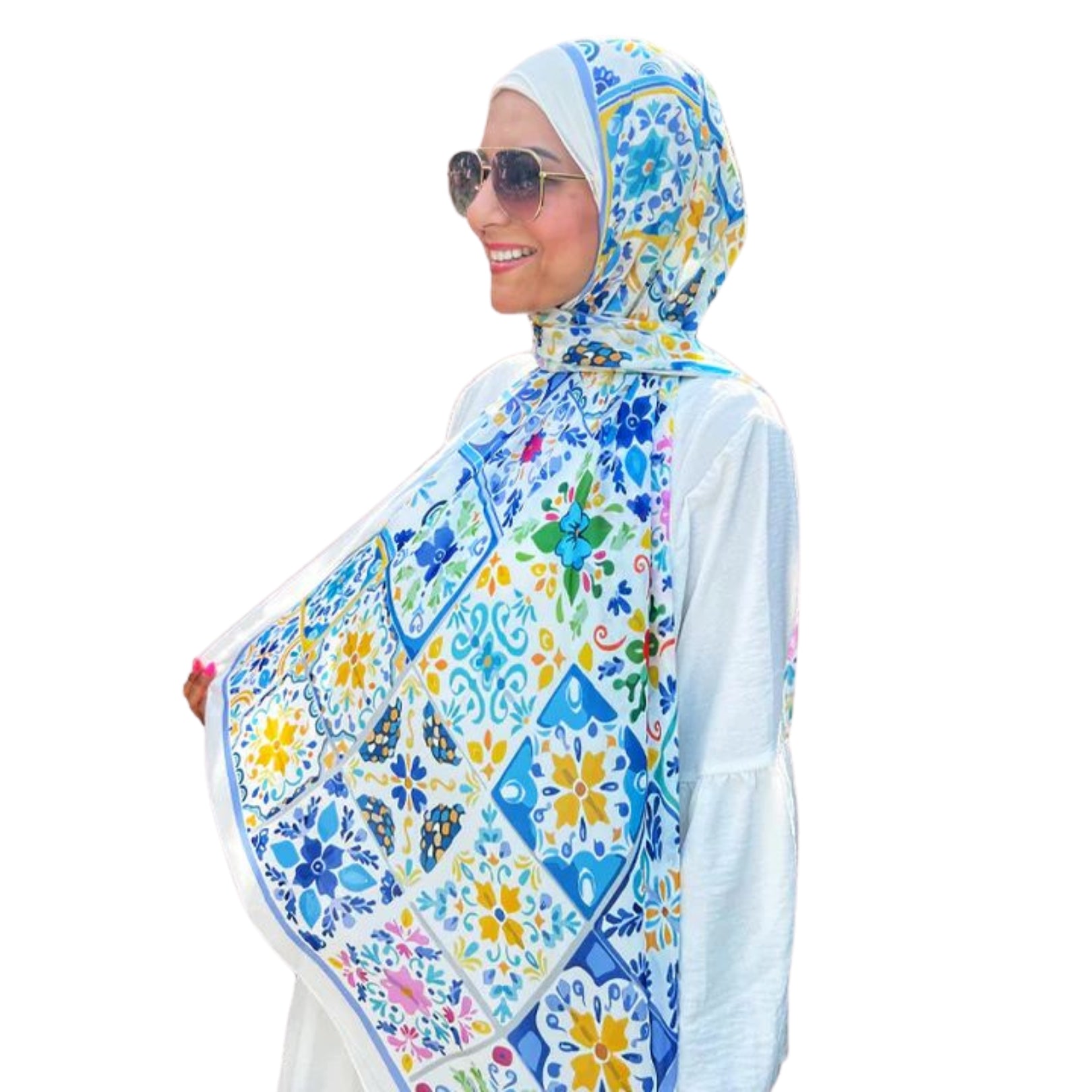 Patterned Chiffon Veil No. 073