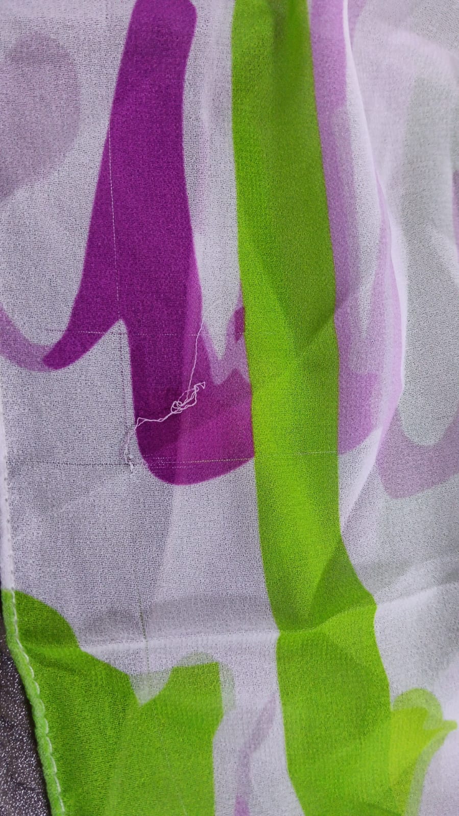 Patterned Chiffon Veil - (Out-LAV01)