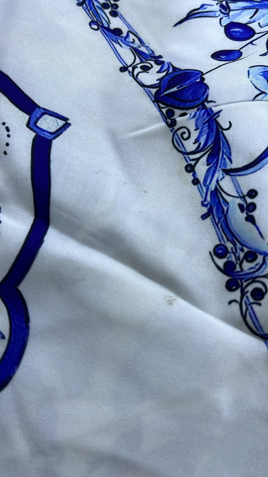 Soft Printed Dress - Blue&White (SOF07)