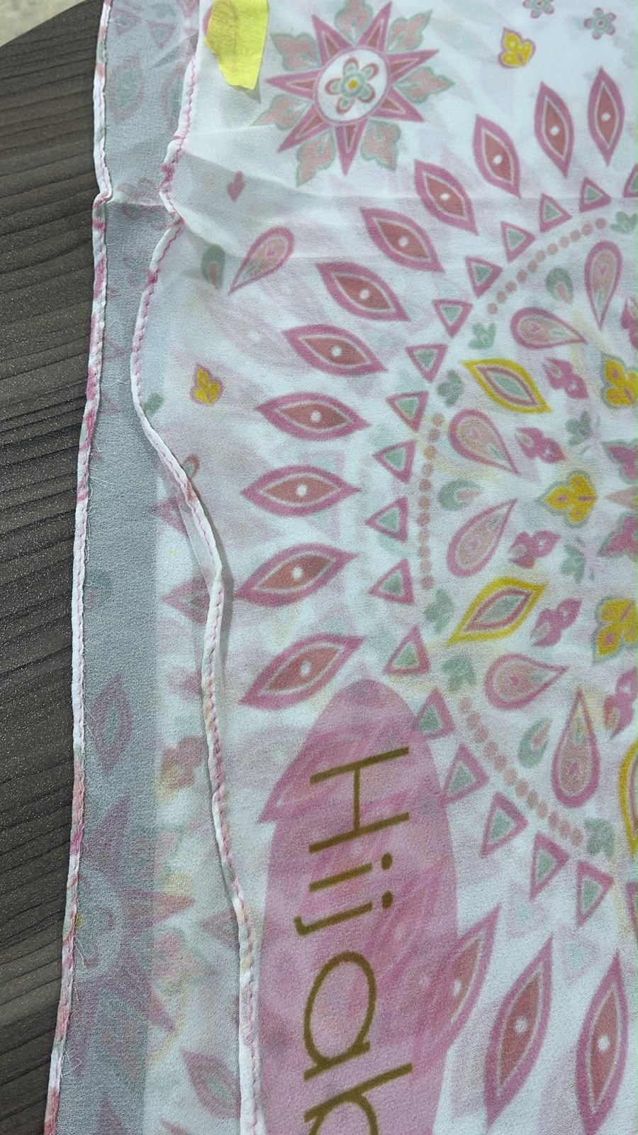 Patterned Chiffon Veil - ( Out-PIN02)