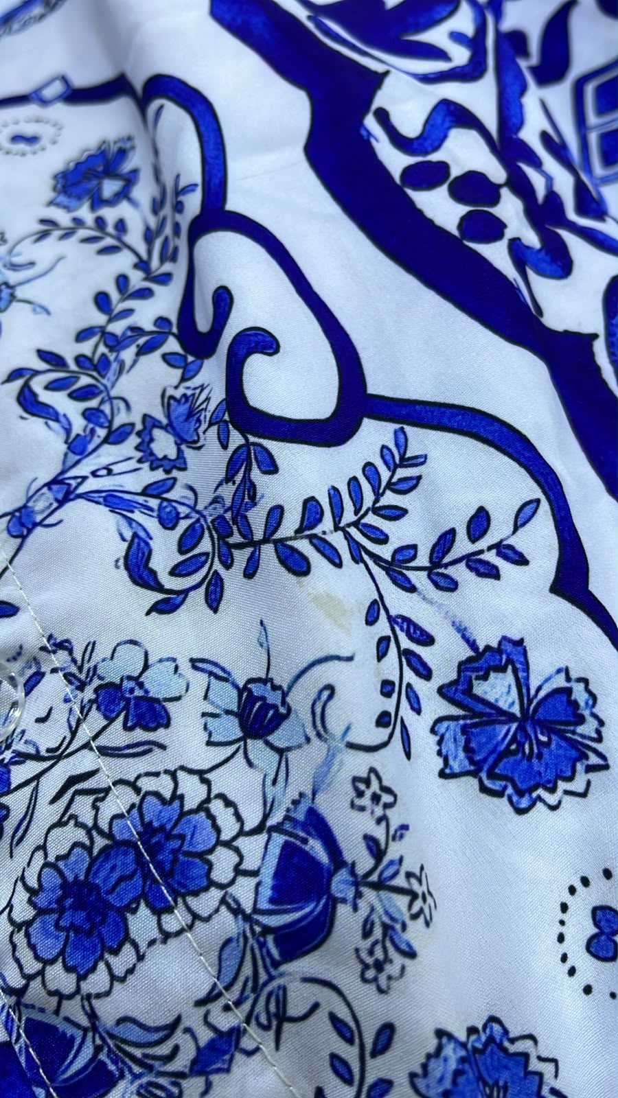 Soft Printed Dress - Blue&White (SOF09)