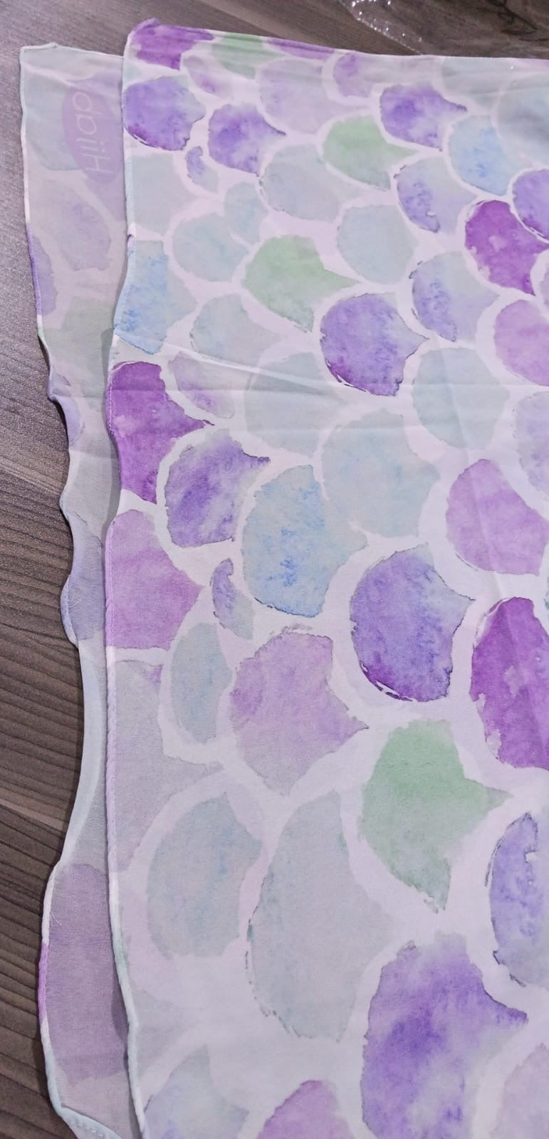 Patterned Chiffon Veil - (Out-SCA02)