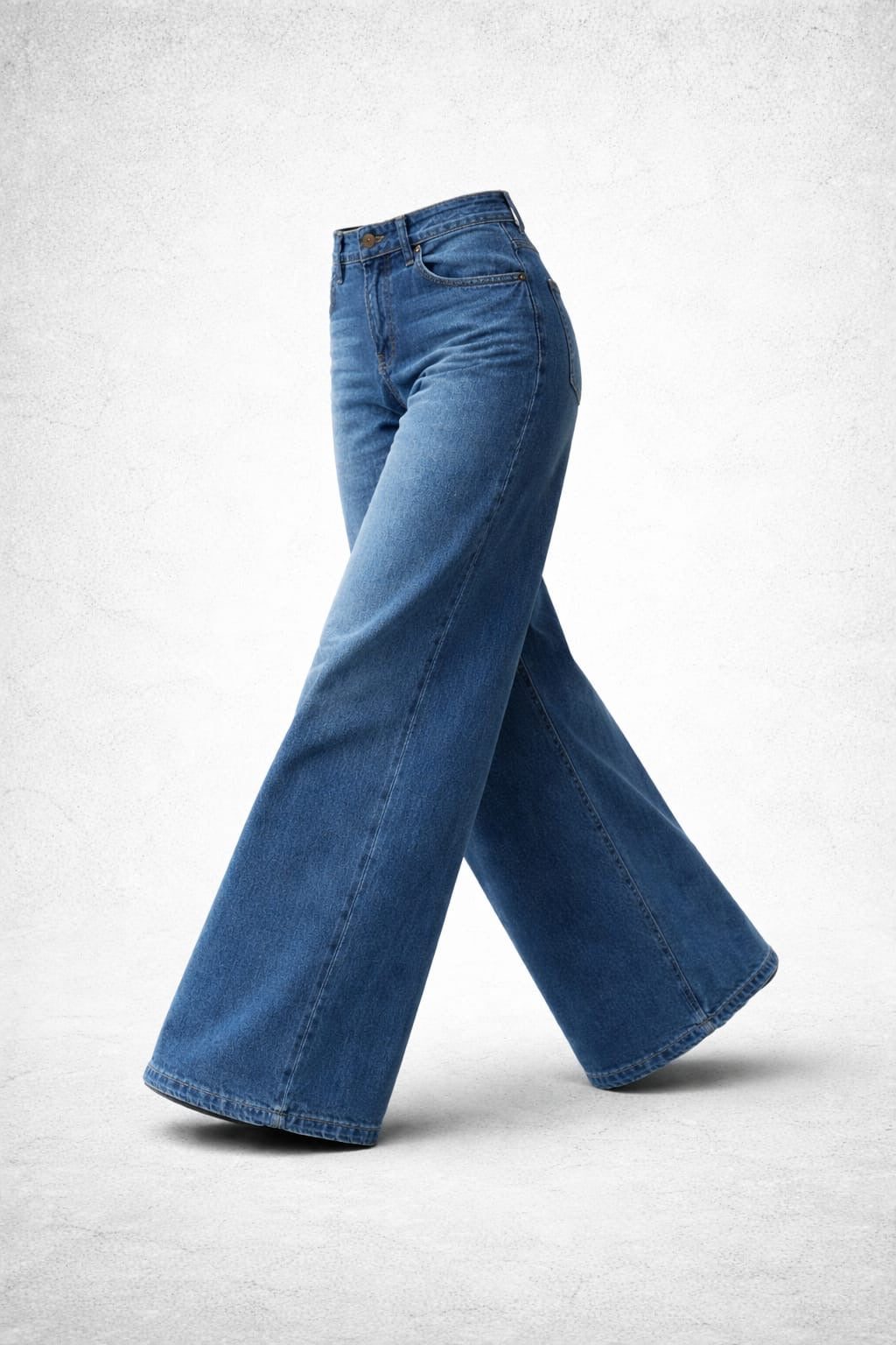 Wide Leg Jeans - Dark Blue