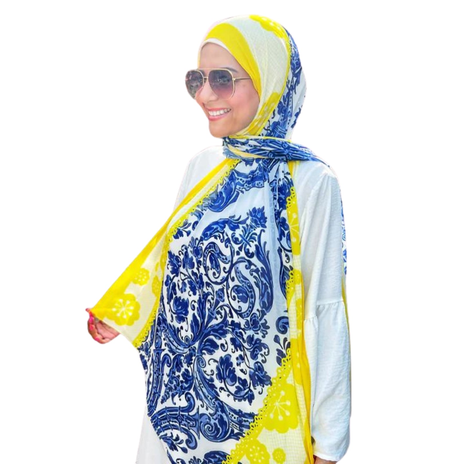 Patterned Chiffon Veil No. 071