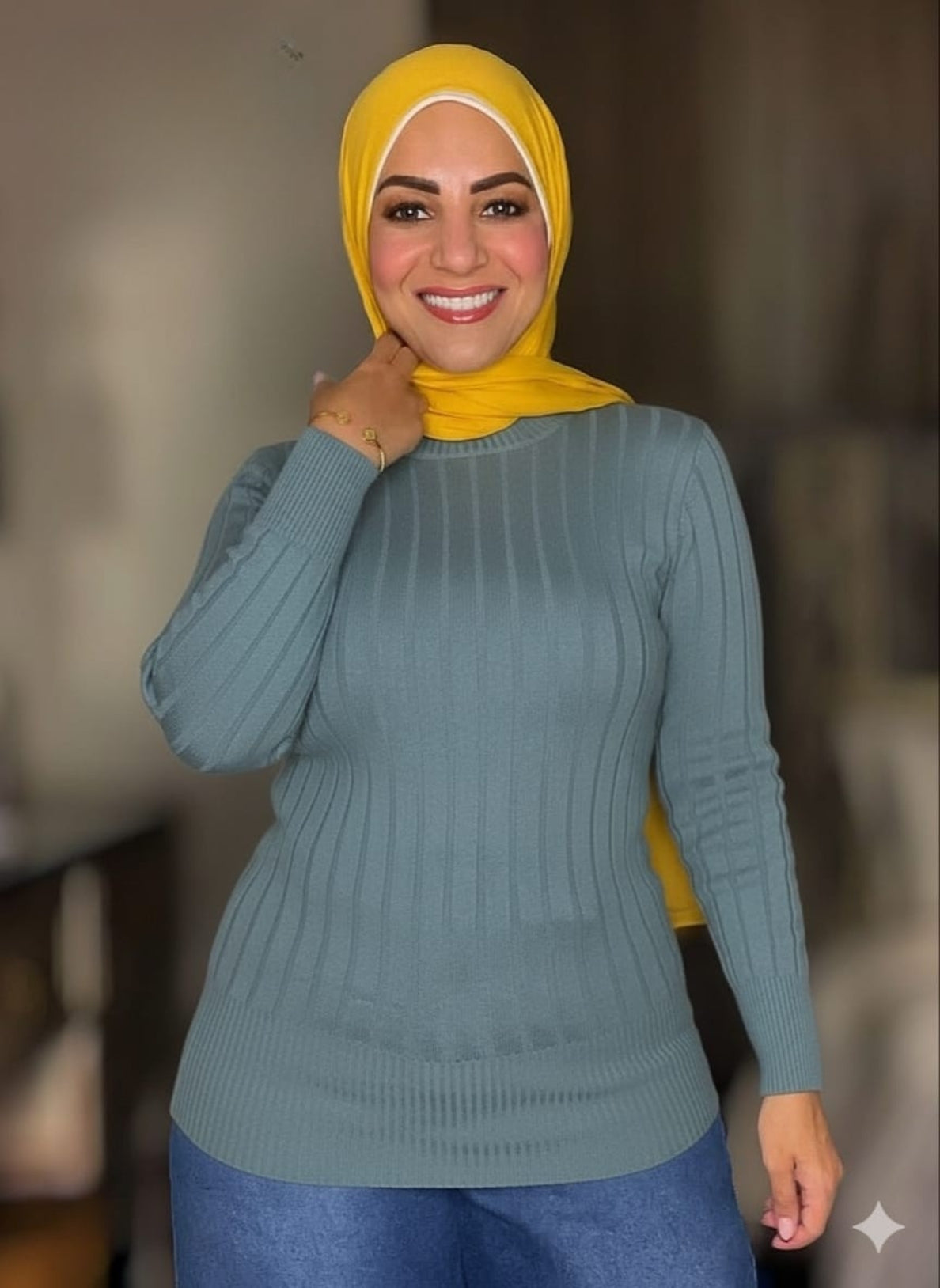 Striped High-cool Pullover Mint Green