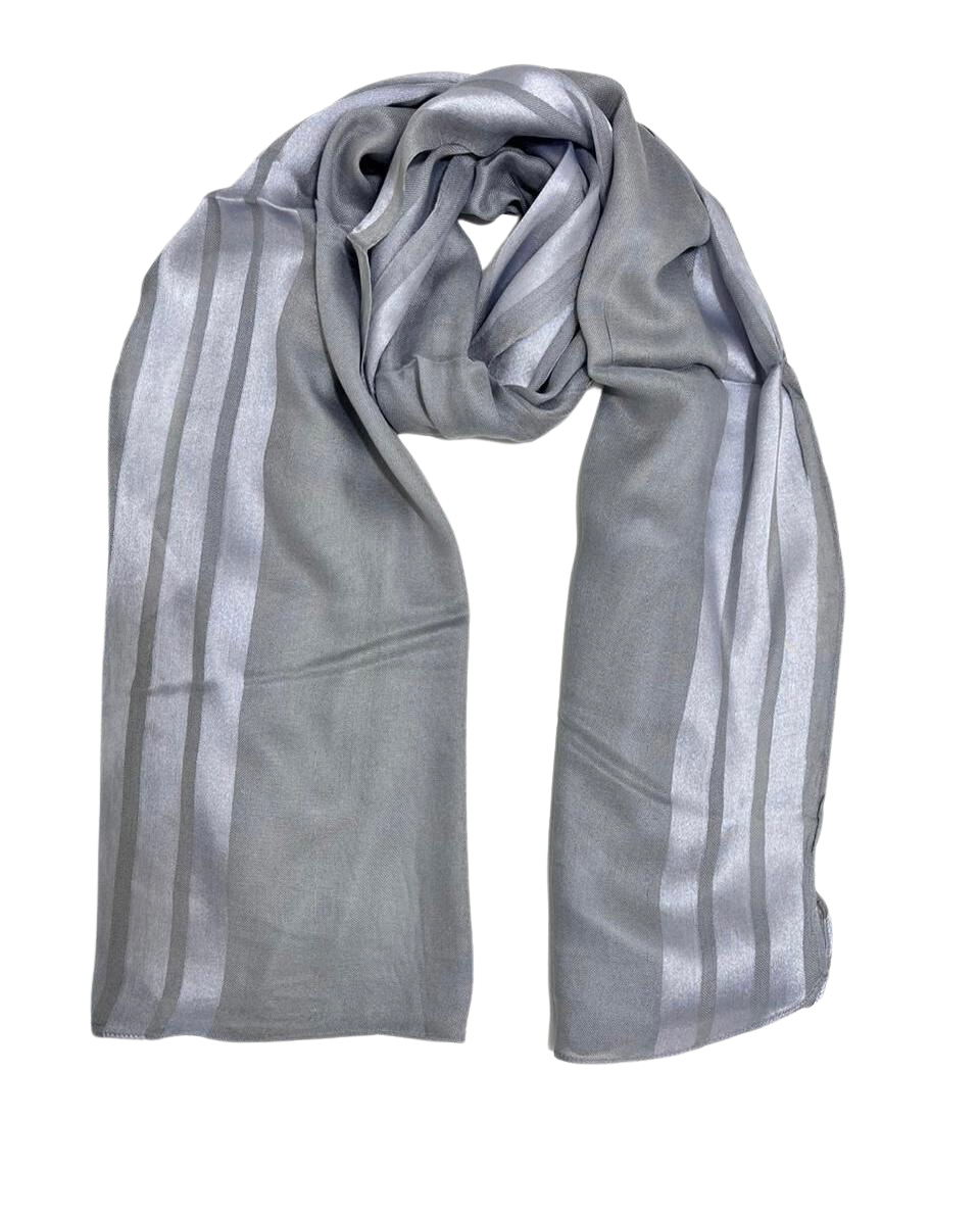 Cotton with Satin Tapes Veil - Gray