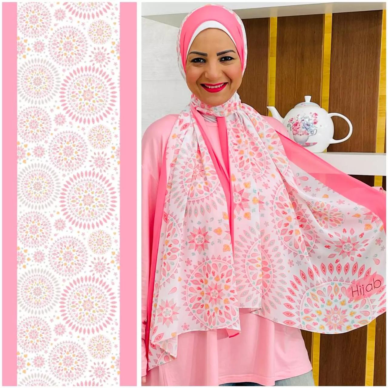 Patterned Chiffon Veil - ( Out-PIN02)