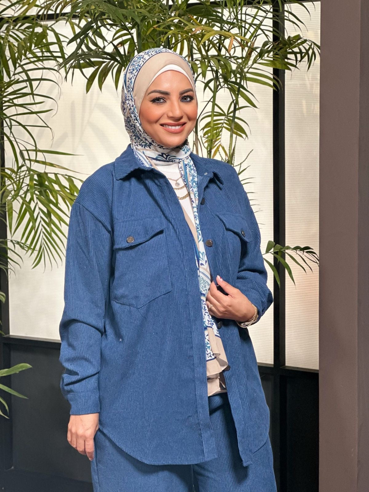 Corduroy Set - Steeleblue