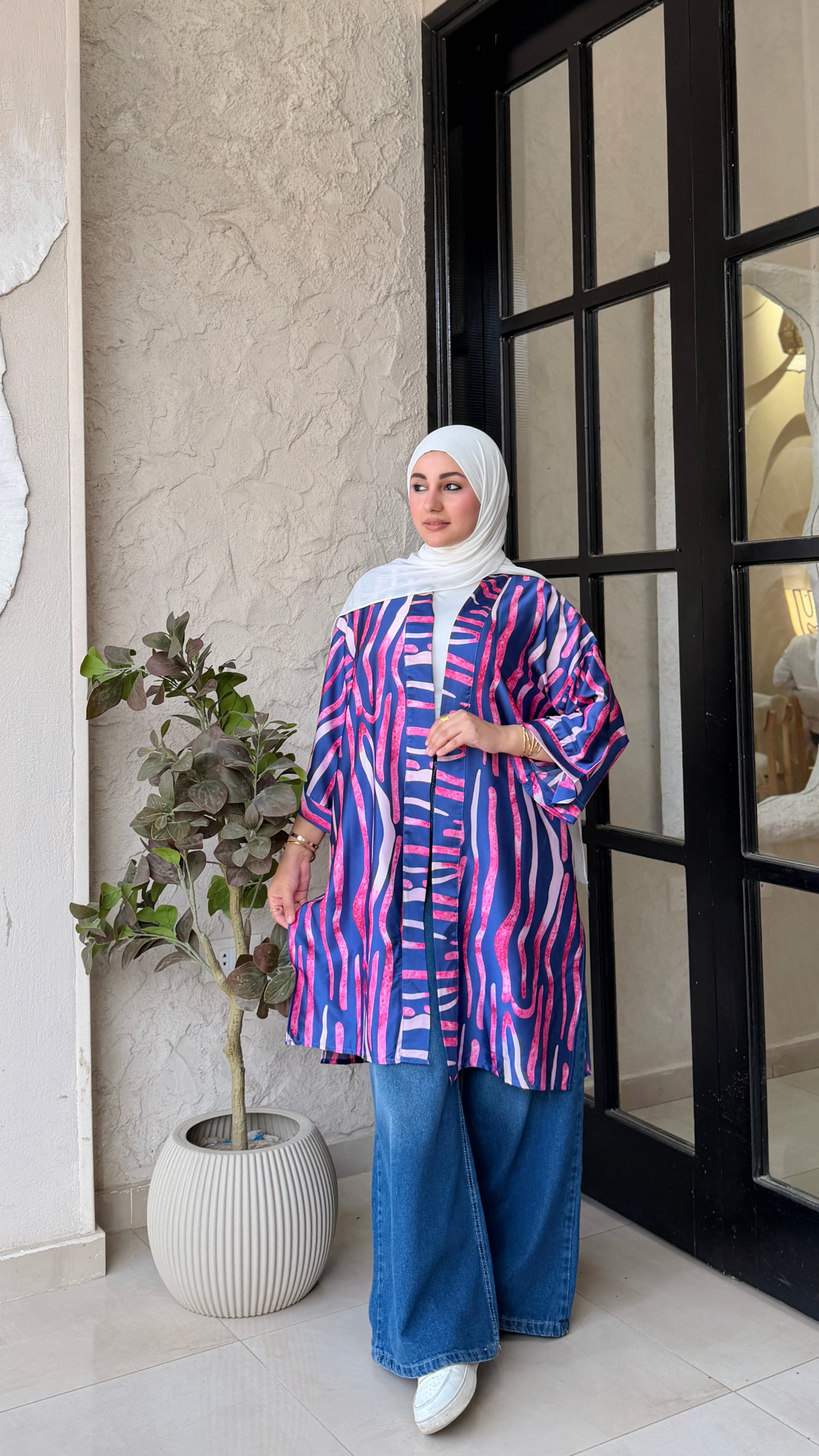 Zibra Kimono Fuchsia & Blue