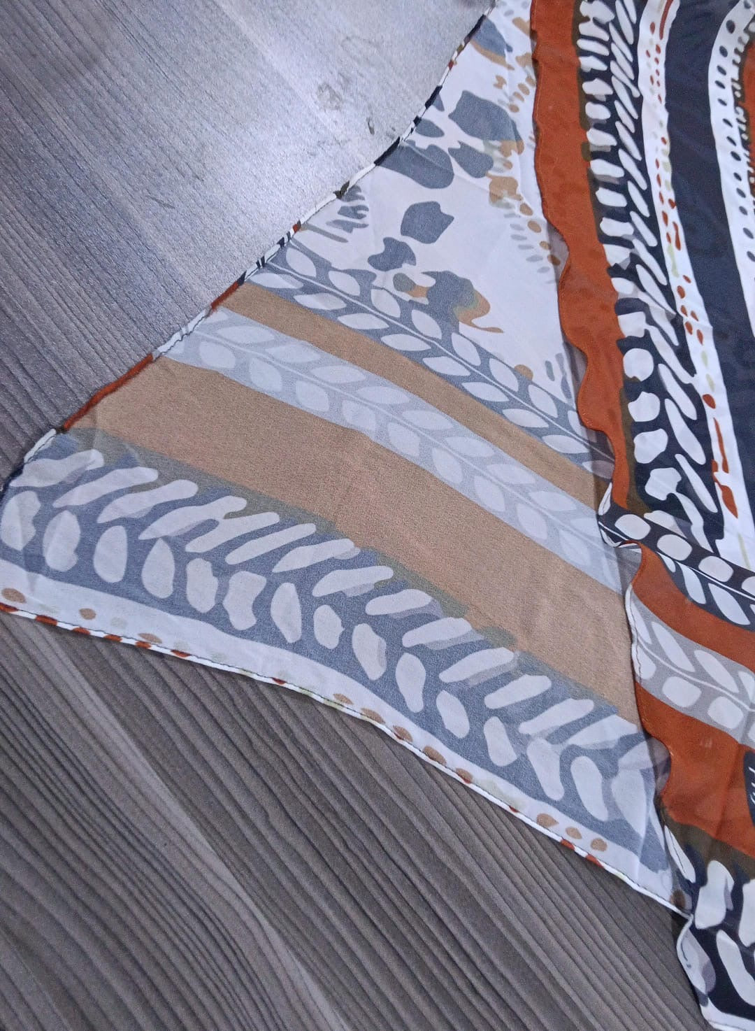 Patterned Chiffon Veil - (Out-WDR07)
