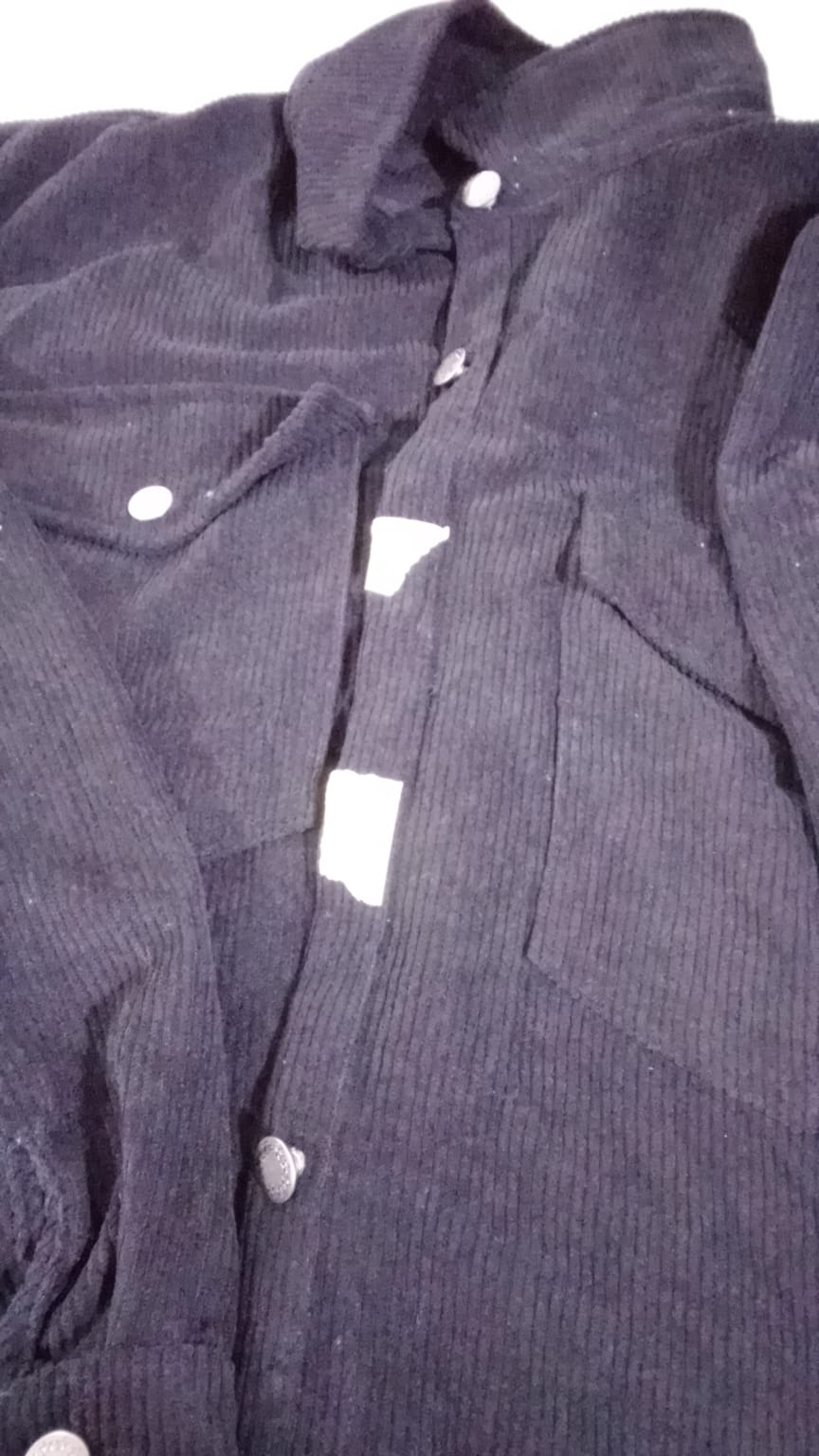 Over-sized Corduroy Shirt- Black (Cor-07)