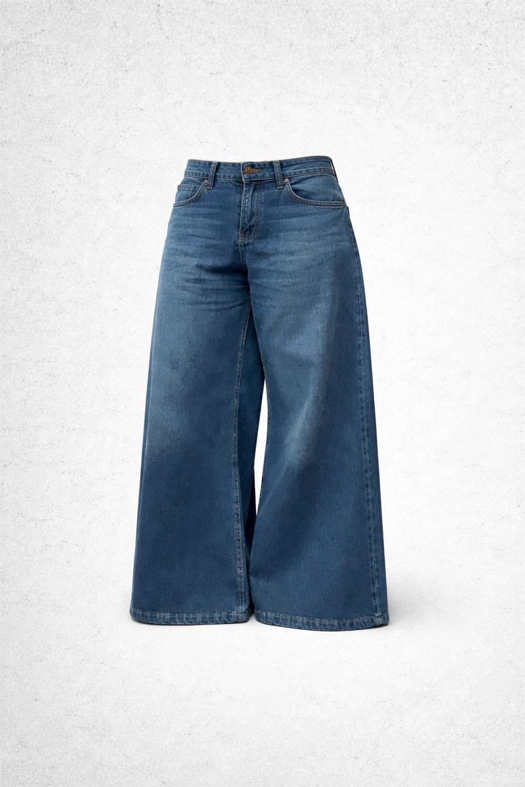 Wide Leg Jeans - Dark Blue