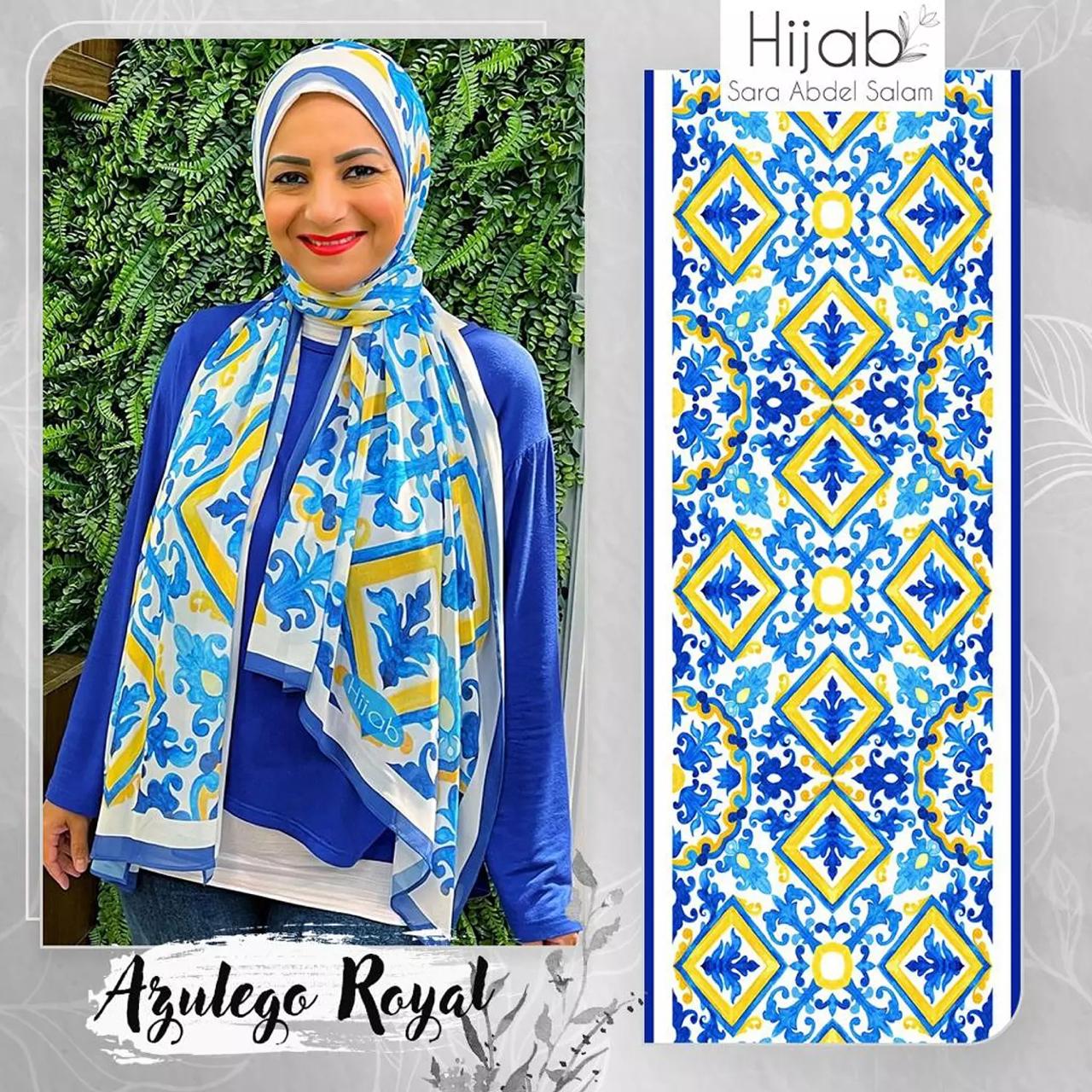 Patterned Chiffon Veil - ( Out-RO08)