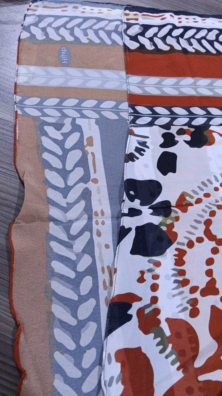 Patterned Chiffon Veil - (Out-WDR03)