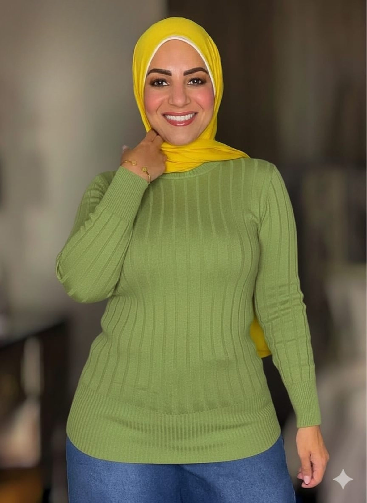 Striped High-cool Pullover Kiwi