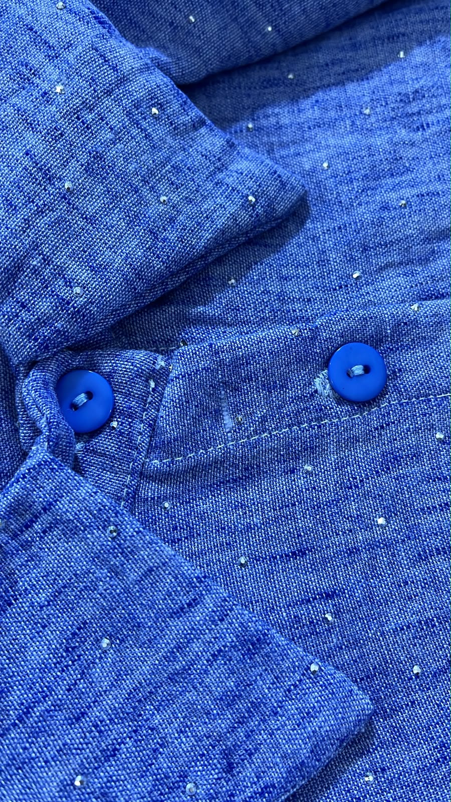 Strass Linen Shirt - Navy Blue (SLN01)