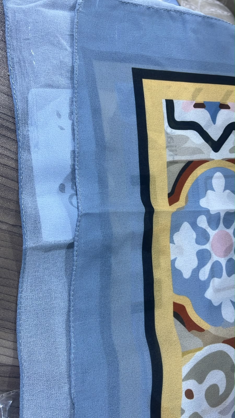 Patterned Chiffon Veil - (Out-YEB07)