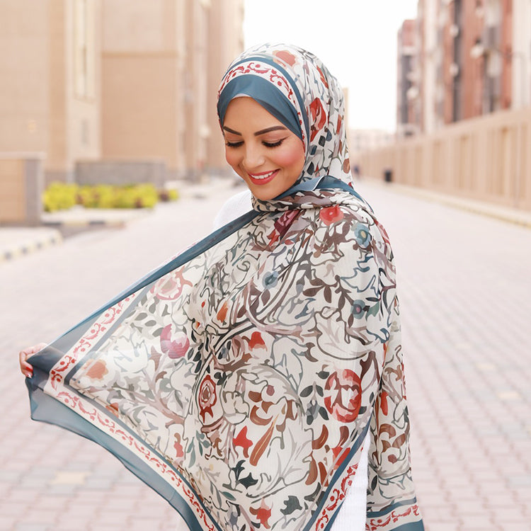 Patterned Chiffon Veil - (Out-PYL03)