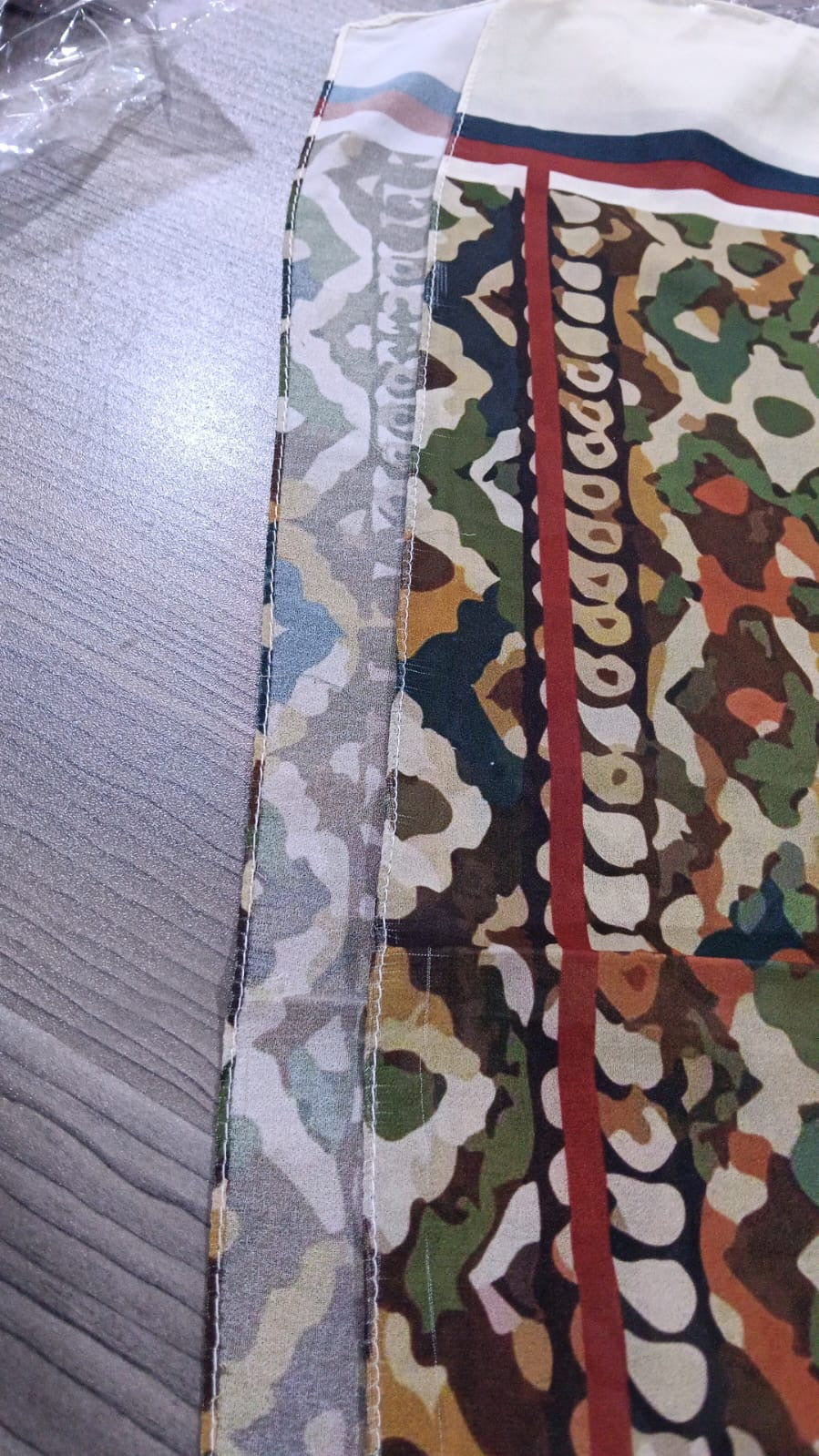 Patterned Chiffon Veil - (Out-TAU03)
