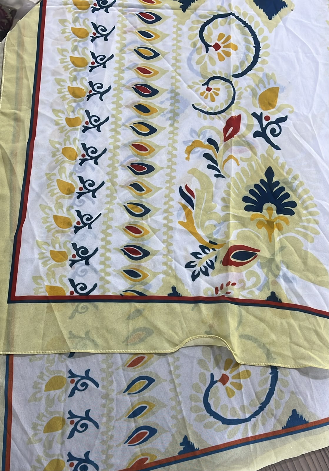 Patterned Chiffon Veil - (Out-240)
