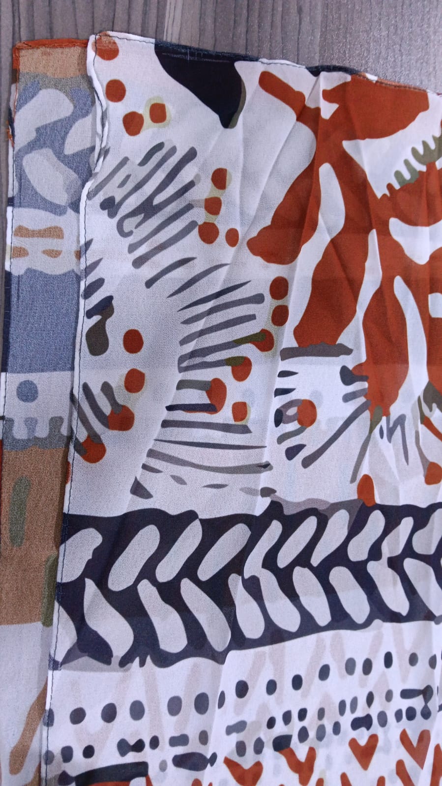 Patterned Chiffon Veil - (Out-WDR02)