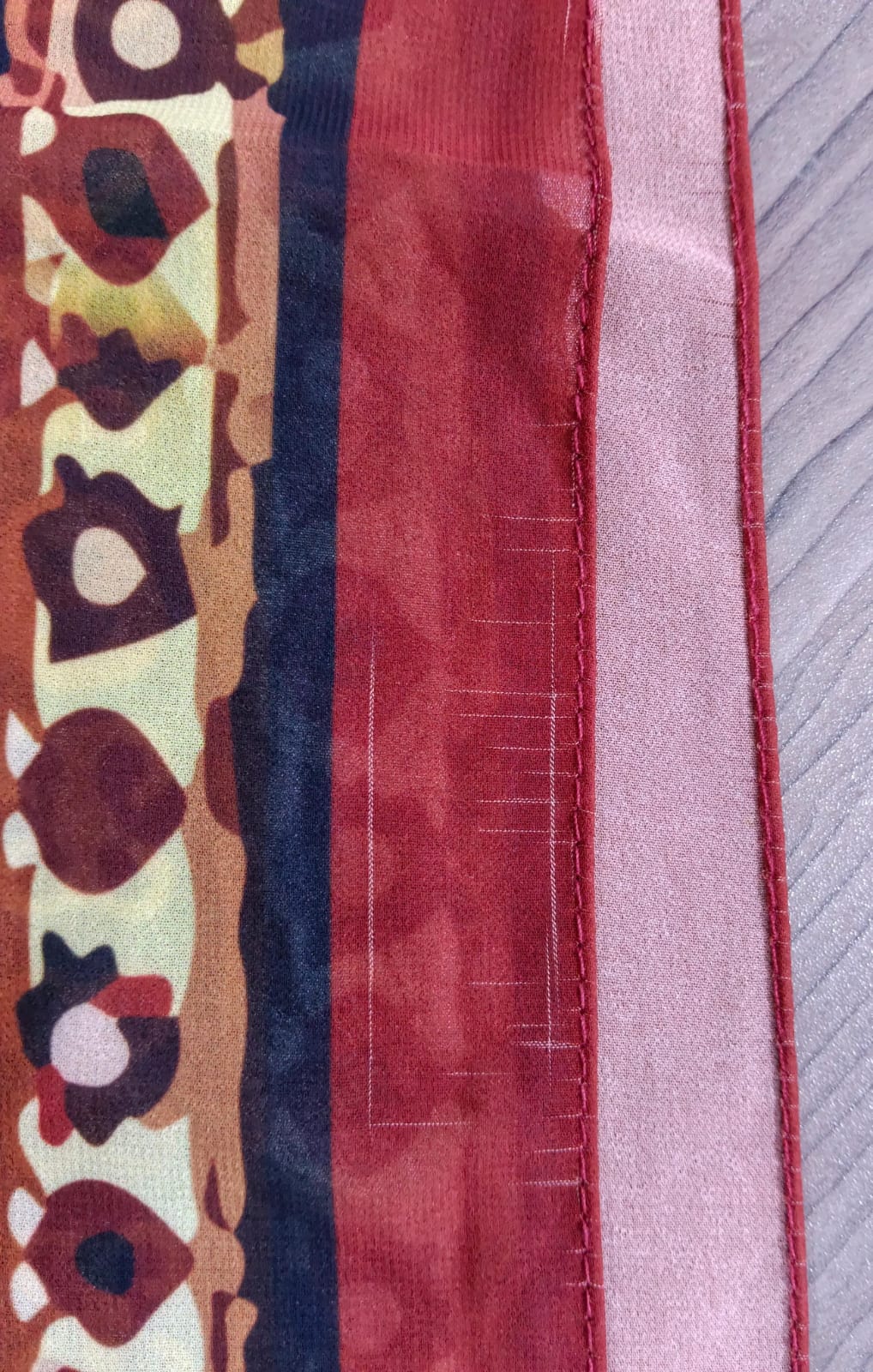 Patterned Chiffon Veil - (Out-TO02)