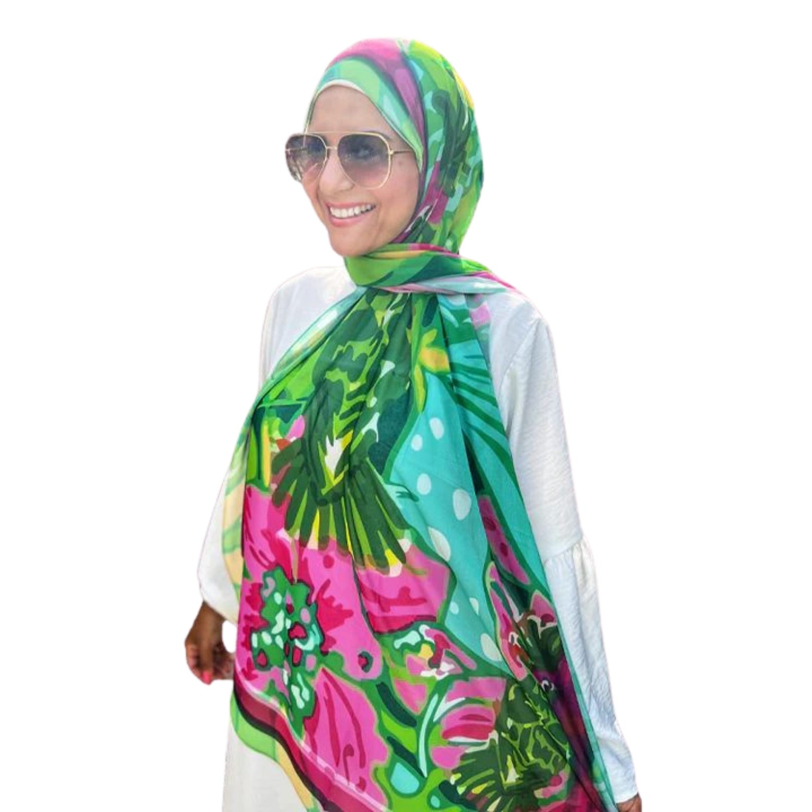 Patterned Chiffon Veil No. 079