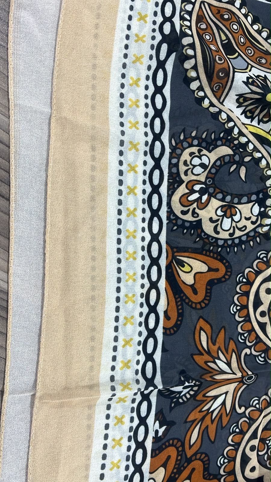 Patterned Chiffon Veil (Out-199)