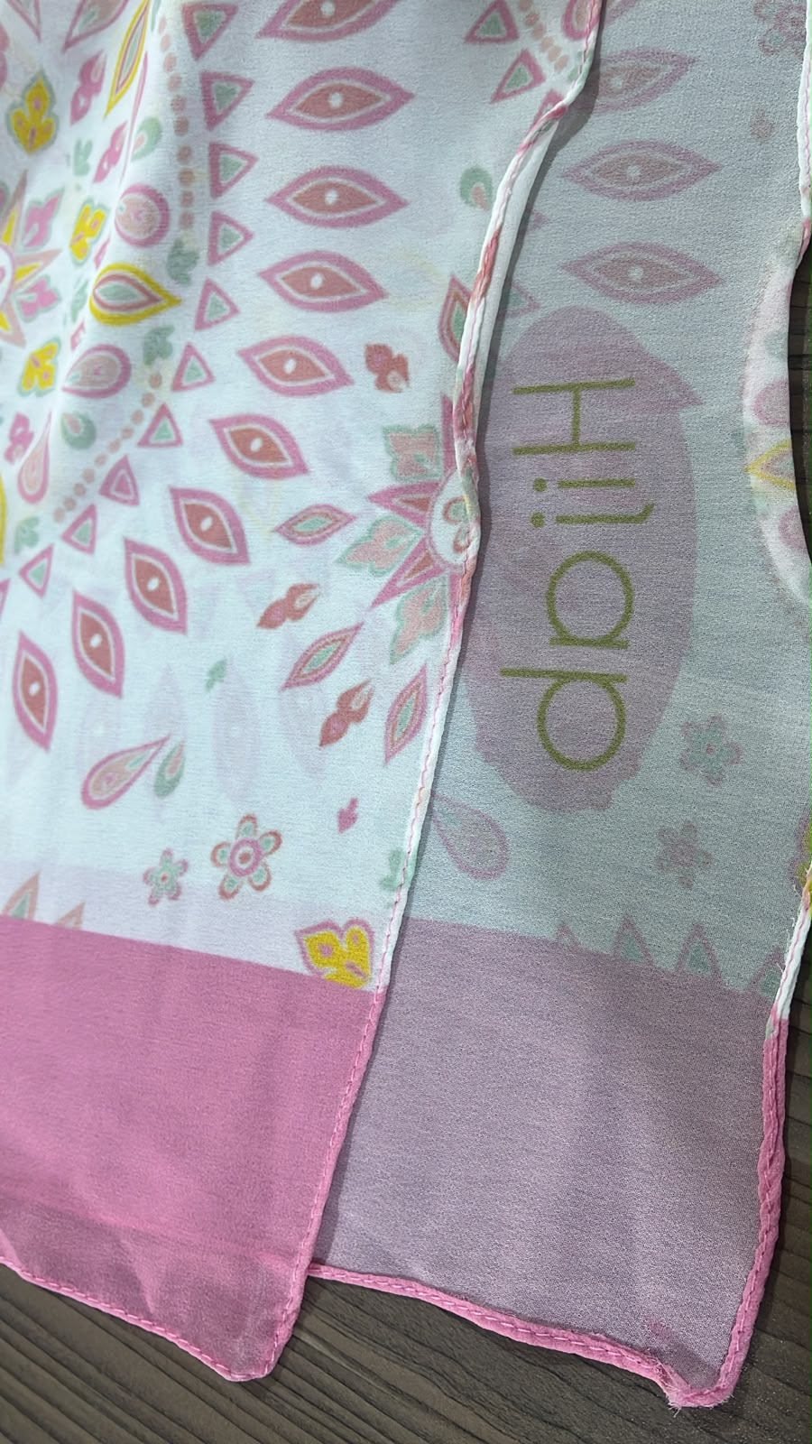 Patterned Chiffon Veil - (Out-PIN03)