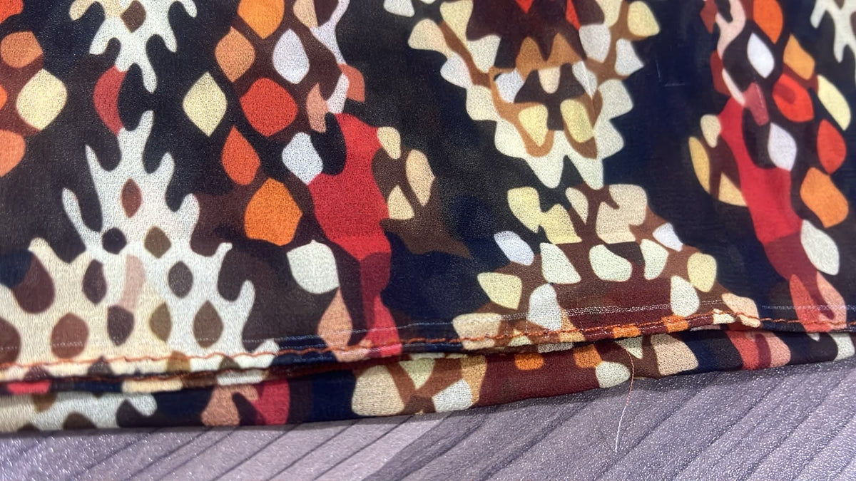 Patterned Chiffon Veil - (Out-OR03)
