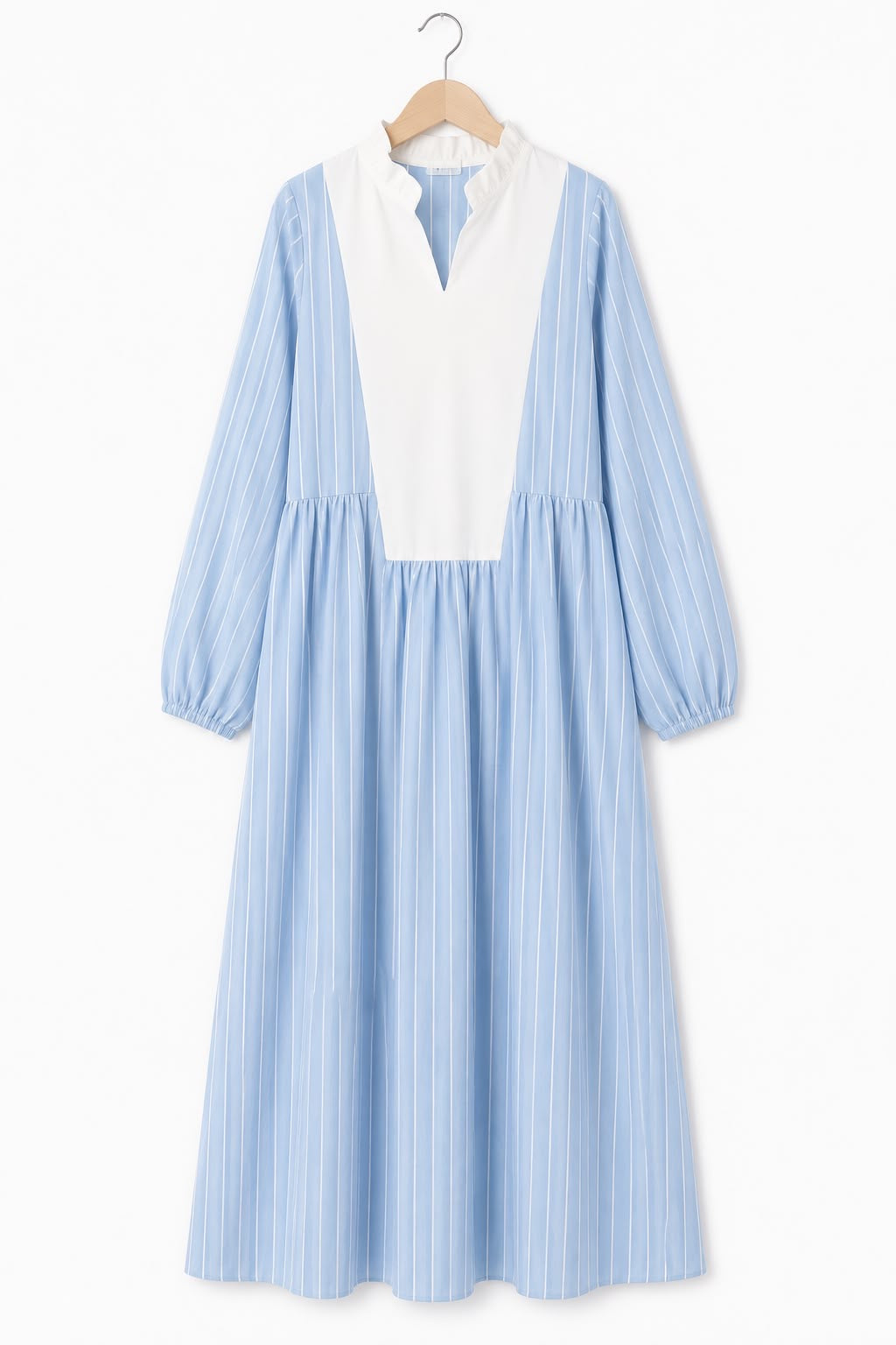 Oversized Flowy Dress-Baby blue