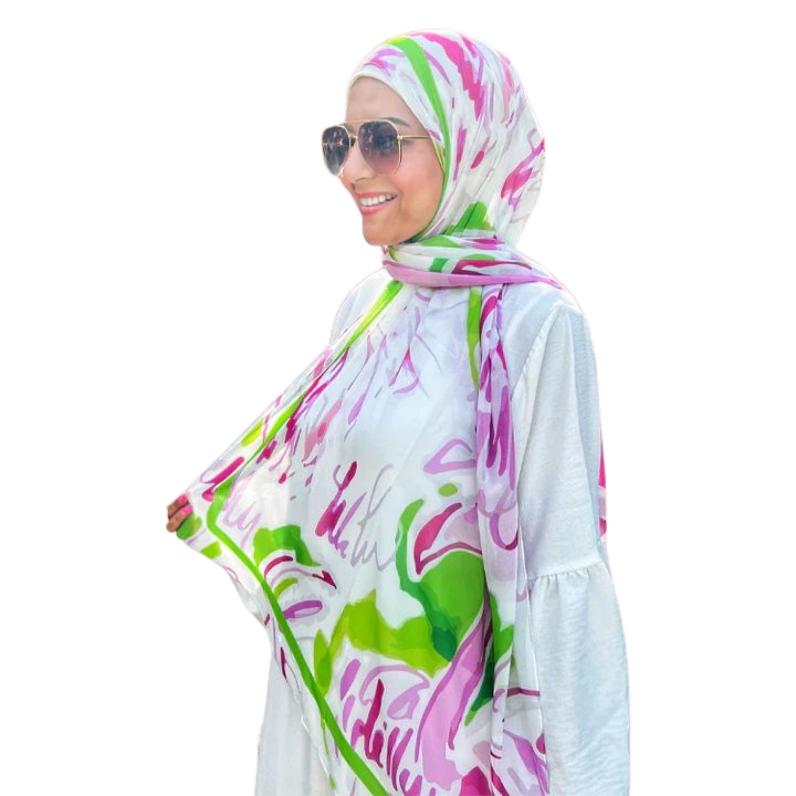 Patterned Chiffon Veil No. 066