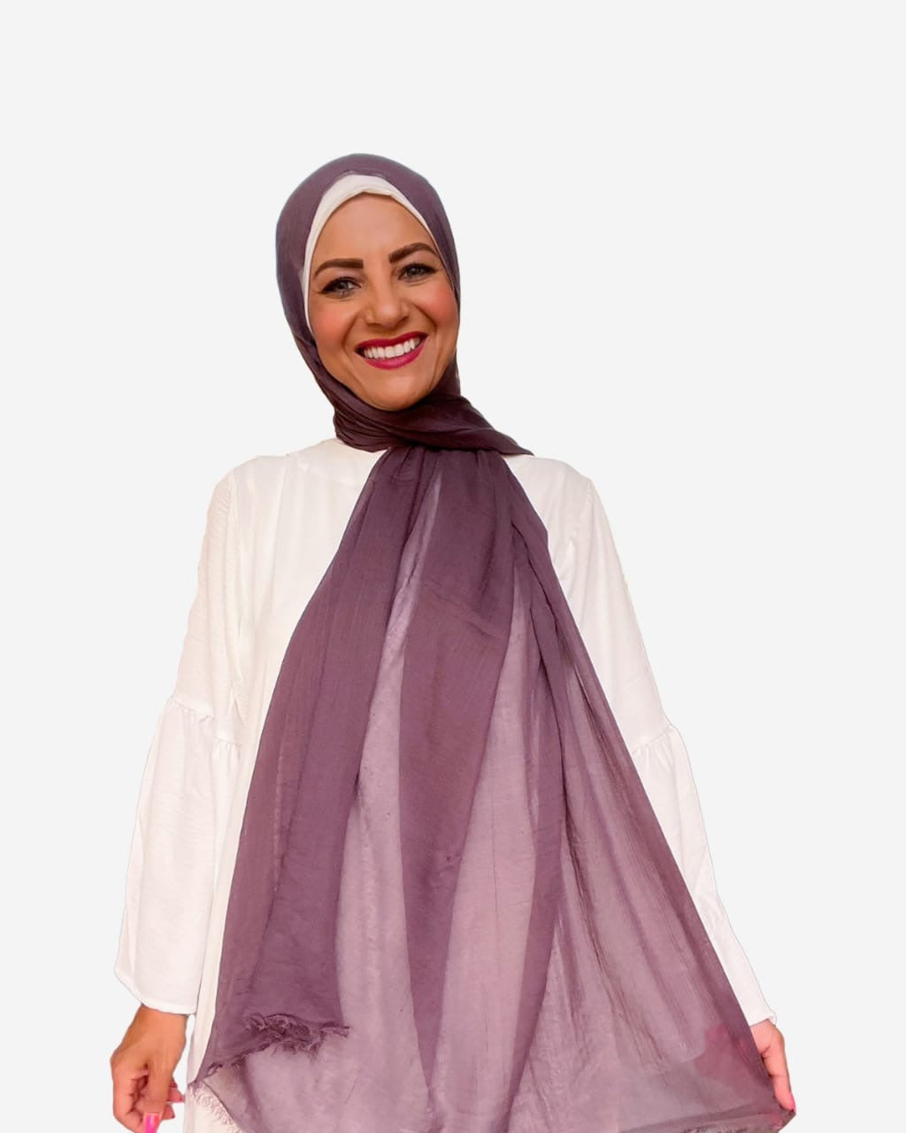 Plain Cotton Veil - Dark Mauve - PC020