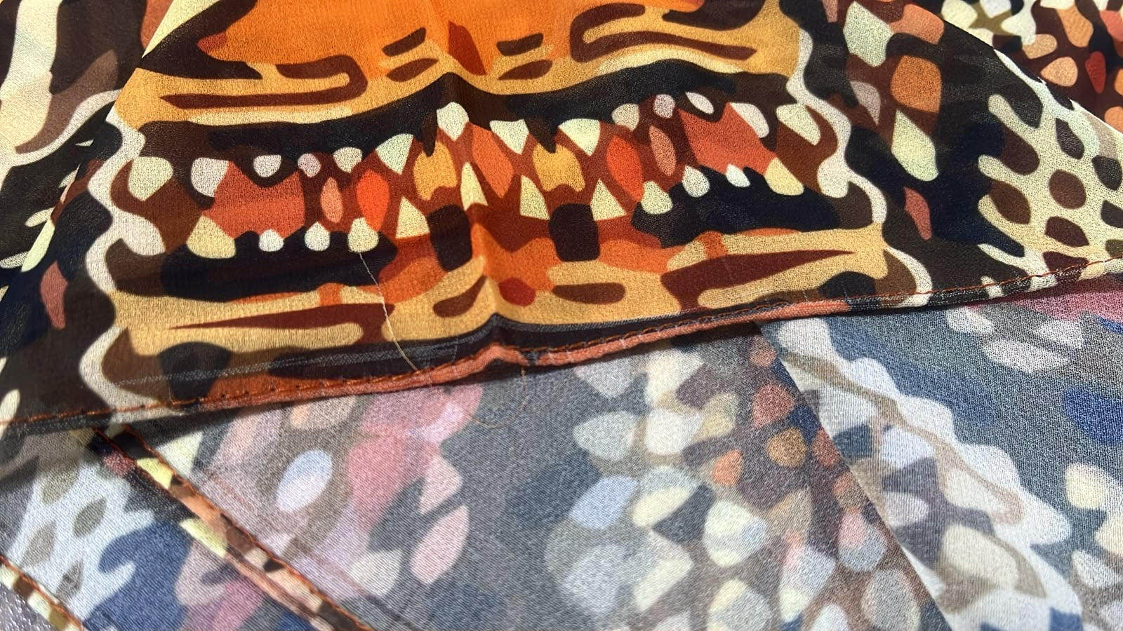 Patterned Chiffon Veil - (Out-OR08)