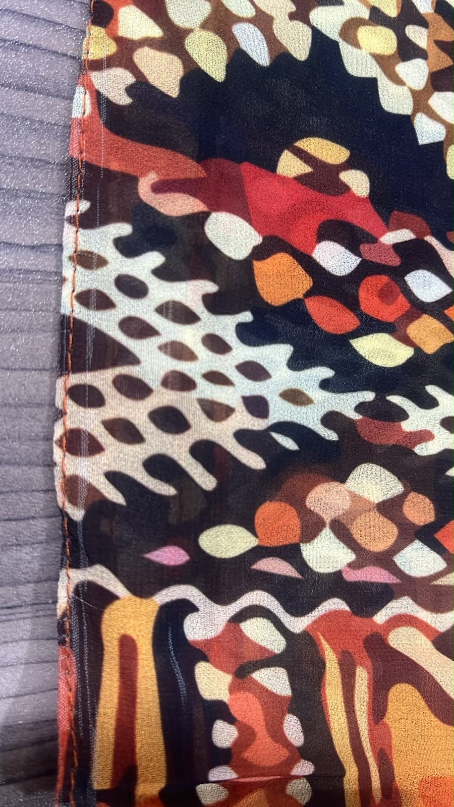 Patterned Chiffon Veil - (Out-OR08)
