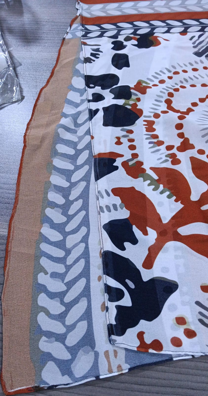 Patterned Chiffon Veil - (Out-WDR04)