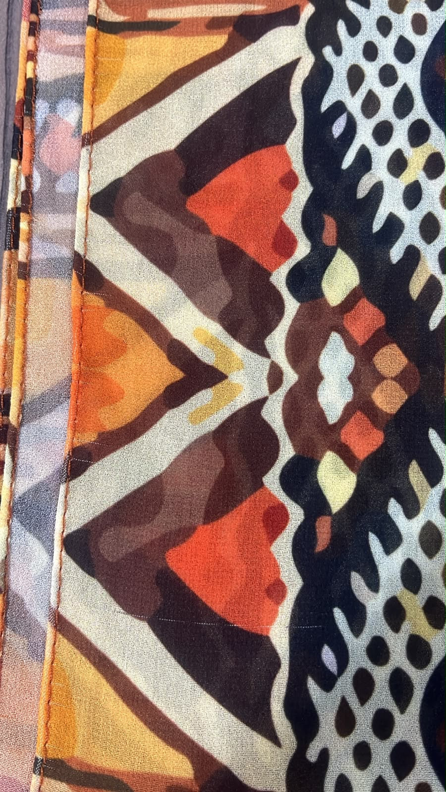 Patterned Chiffon Veil - (Out-OR04)