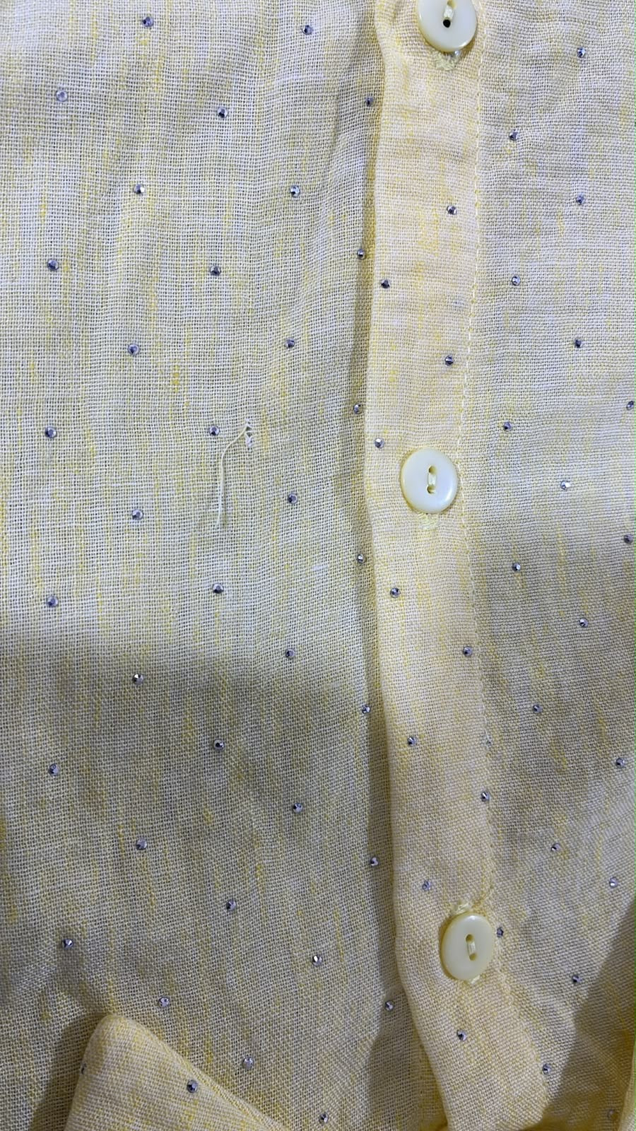 Strass Linen Shirt - Yellow (SLY03)