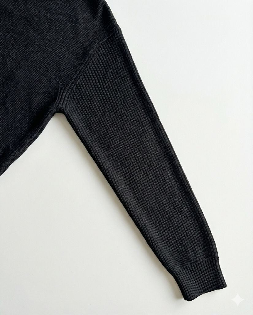 Striped High-cool Pullover Black