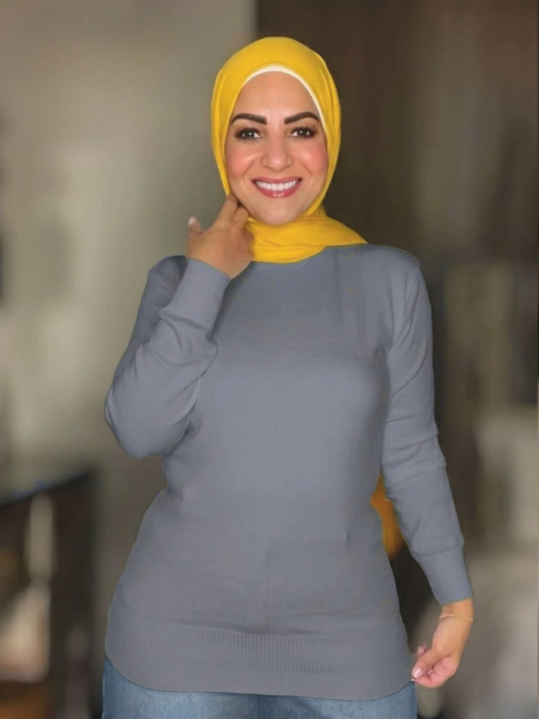 Knitted High-cool Pullover Dark Gray