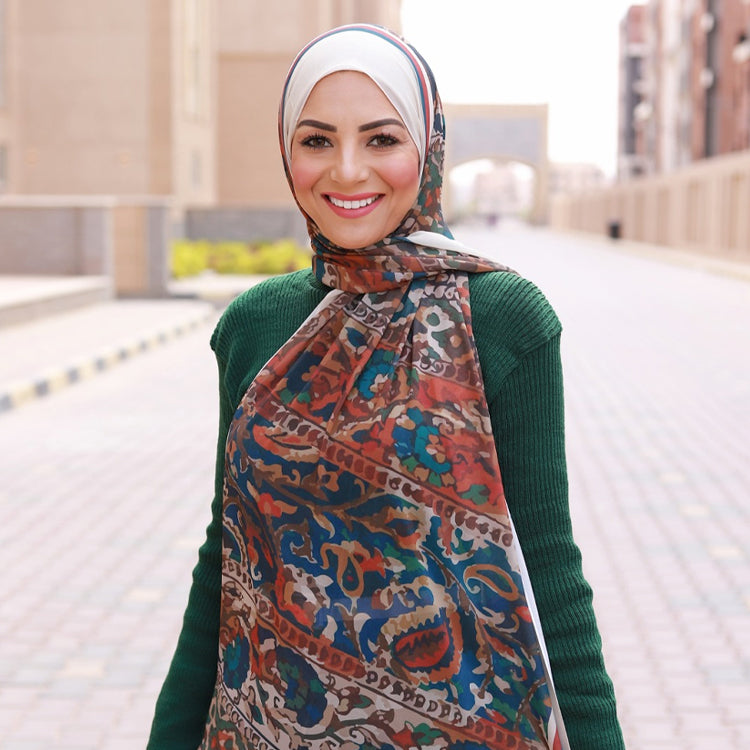 Patterned Chiffon Veil - (Out-TAU02)