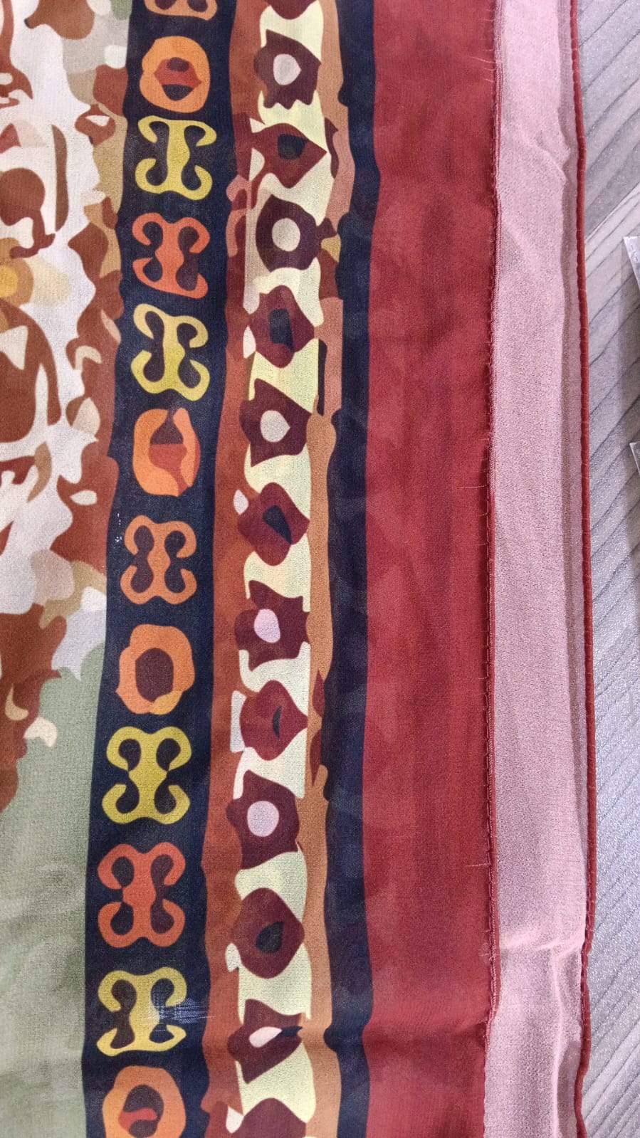 Patterned Chiffon Veil - ( Out-TO01)